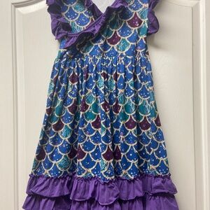Millie loves lily girls dress purple with ruffles
